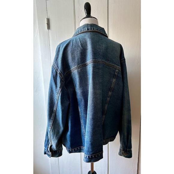 Vintage 90s Bill Blass denim jean jacket M/L? - Picture 10 of 13